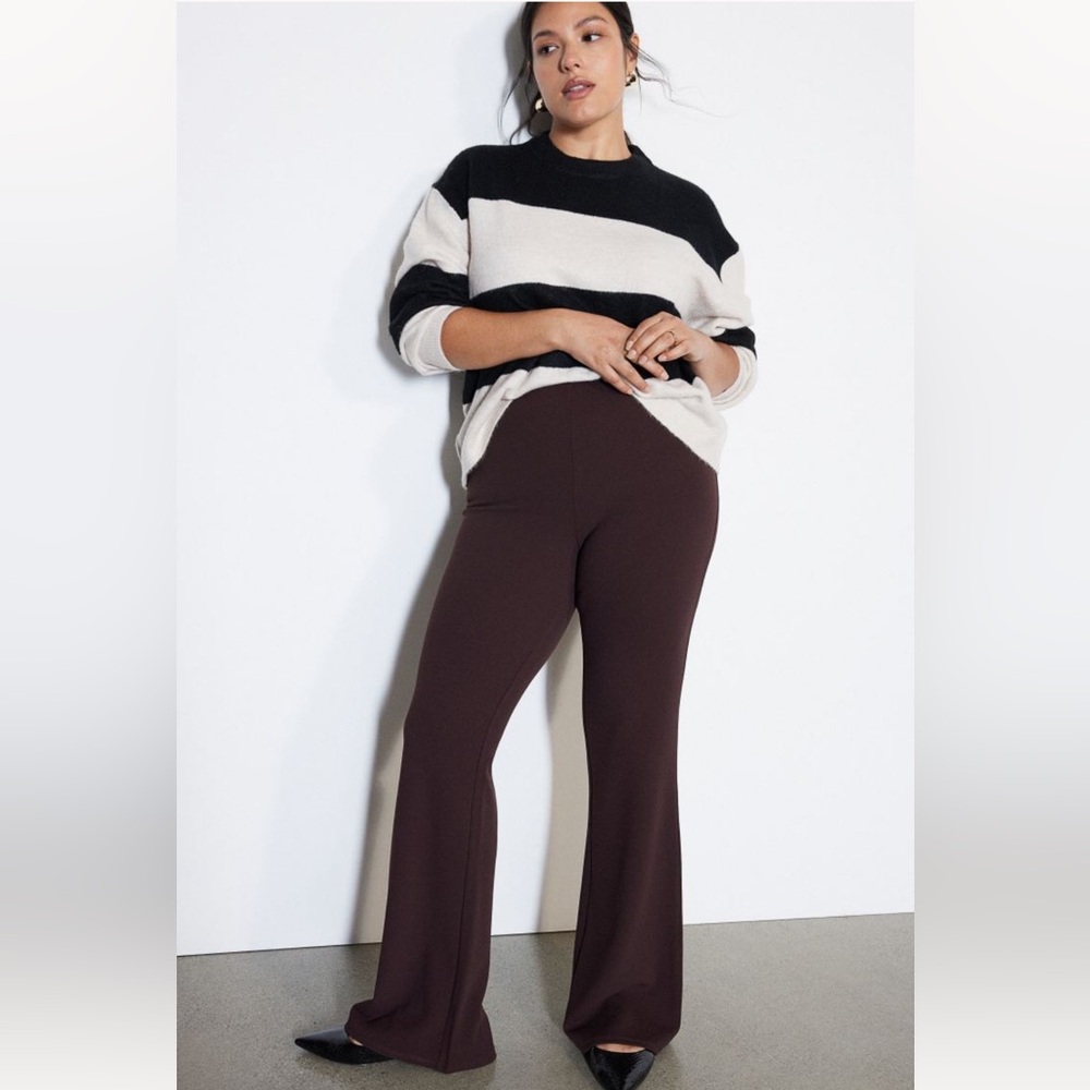 H&M Women's Brown Flared Pants Medium M
